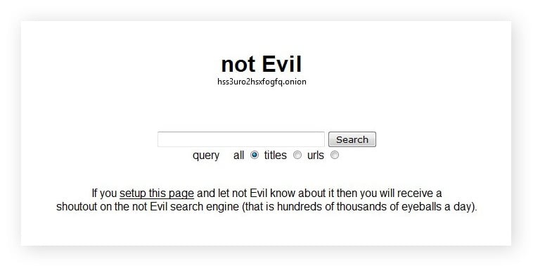 dark web search